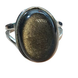 Bague obsidienne œil céleste