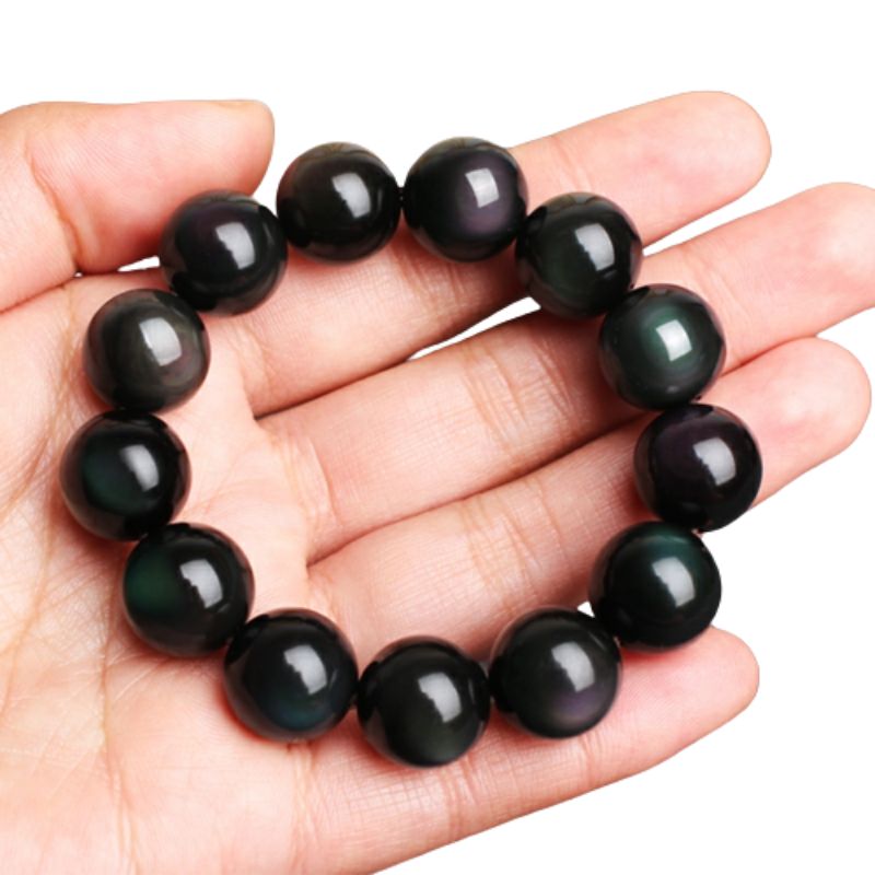 Bracelet obsidienne œil céleste