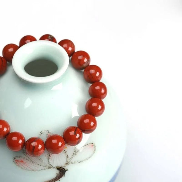 Bracelet jaspe rouge