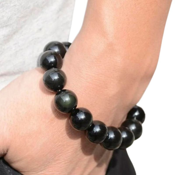 Bracelet obsidienne œil céleste