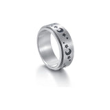 Bague anti stress anneau tournant femme