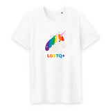 T shirt homme col rond LGBT Tête de Licorne