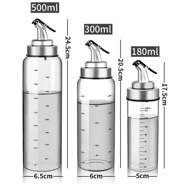 Bouteille d huile en verre