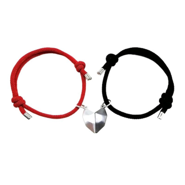 Bracelet couple aimanté cœur