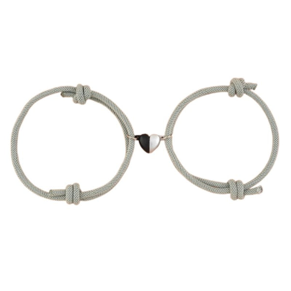 Bracelet couple aimanté cœur