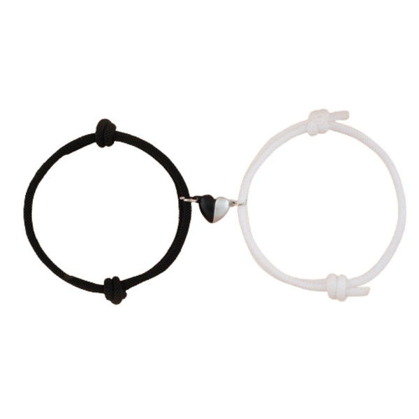 Bracelet couple aimanté cœur