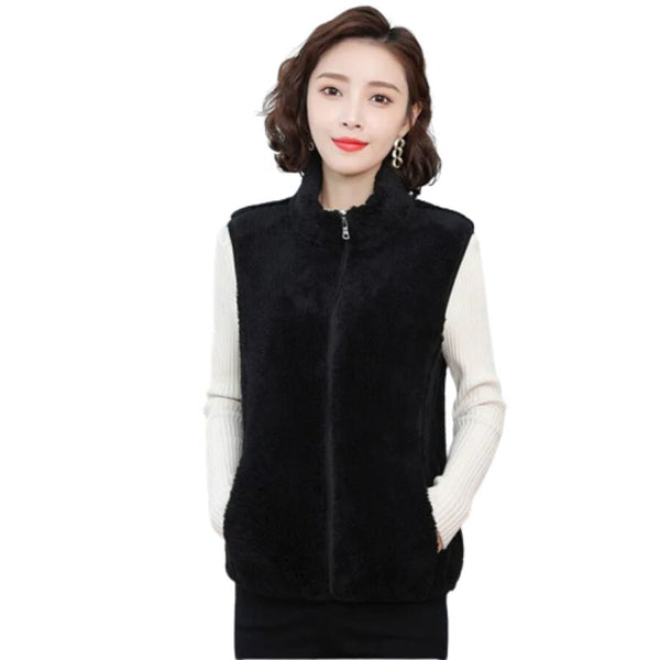 Gilet moumoute femme