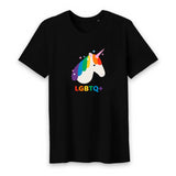 T shirt homme col rond LGBT Tête de Licorne