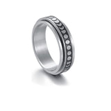 Bague anti stress anneau tournant femme