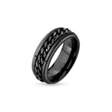 Bague anti stress anneau tournant femme