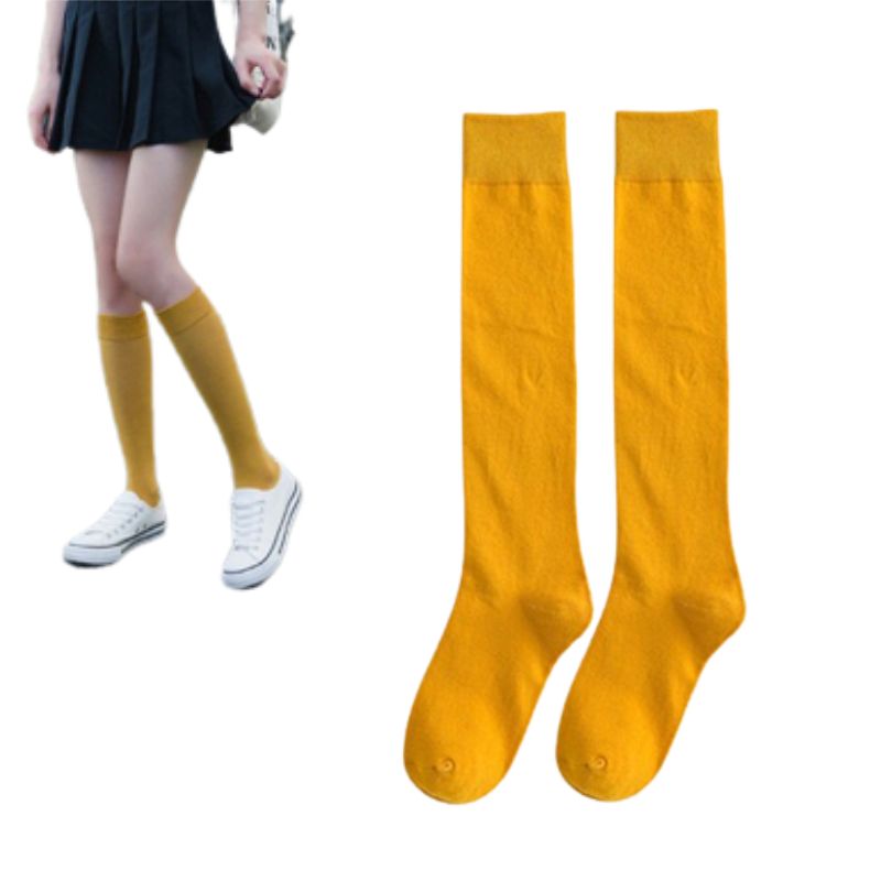 Chaussettes hautes femme coton