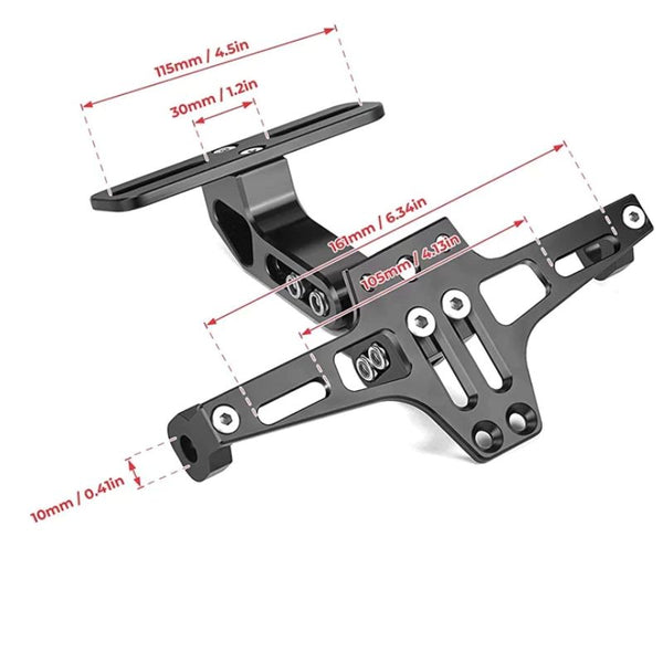 Support plaque immatriculation moto